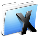 Aqua Stripped Folder System icon